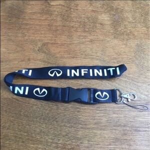 New Infiniti Lanyard ID Badge Holder Black & White